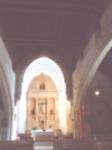 Interior hacia la cabecera Iglesia parroquial de San Pedro