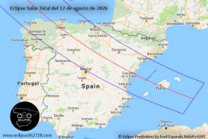 Mapa eclipse solar 2026