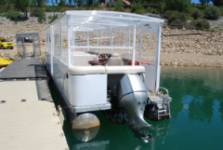 Barco en el embalse de Riaño